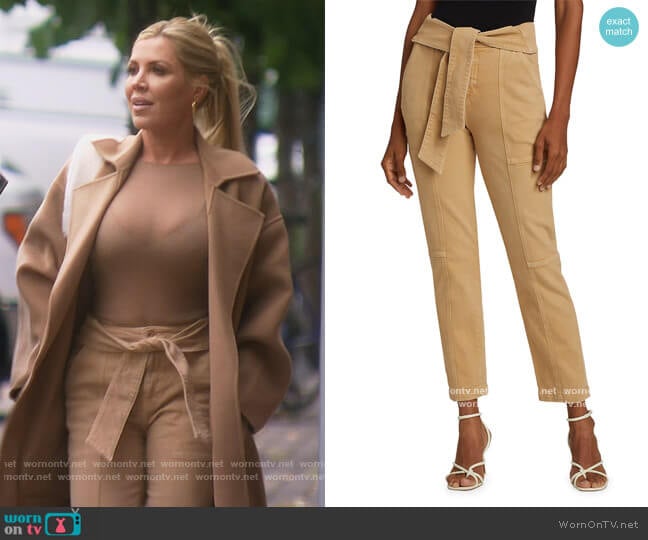 Jonathan Simkhai Henley Tie Waist Pants worn by Dr. Jen Armstrong on The Real Housewives of Orange County