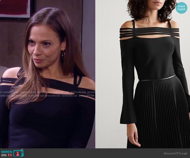 Jonathan Simkhai Sarah Rib Top worn by Ava Vitali (Tamara Braun ) on Days of our Lives