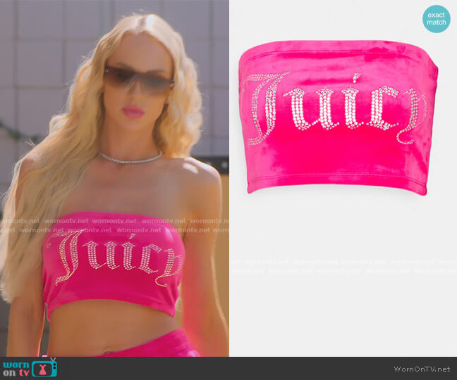 Juicy Couture Babe Tube Top worn by Christine Quinn on Selling Sunset
