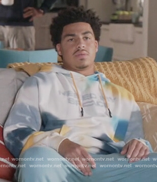 Junior’s tie dye print hoodie on Black-ish