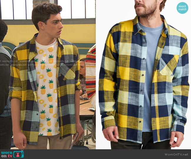 Junk Food Archy Long Sleeve Plaid Shirt worn by Neil (Felix Avitia) on Ravens Home