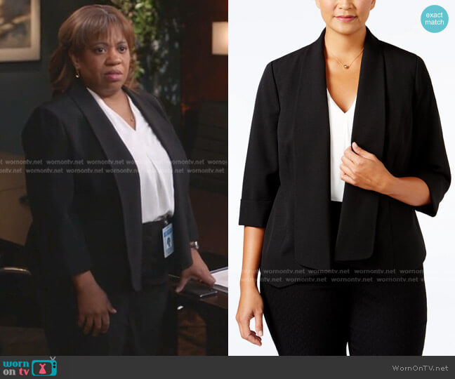 Kasper Open-Front Soft Blazer worn by Miranda Bailey (Chandra Wilson) on Greys Anatomy
