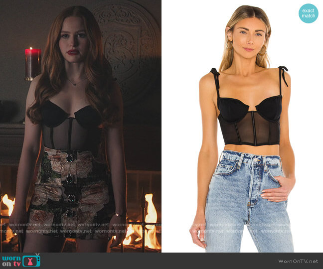 Kat the Label Femme Bustier worn by Cheryl Blossom (Madelaine Petsch) on Riverdale
