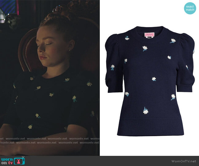 Kate Spade Dainty Bloom Applique Sweater