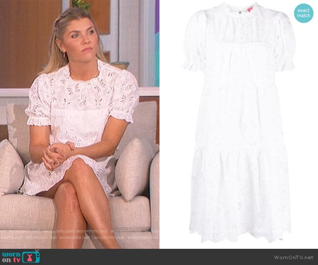 Kate Spade Butterfly eyelet tiered dress worn by Amanda Kloots on The Talk