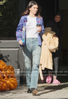 Kendall’s blue ladybug knit cardigan on The Kardashians