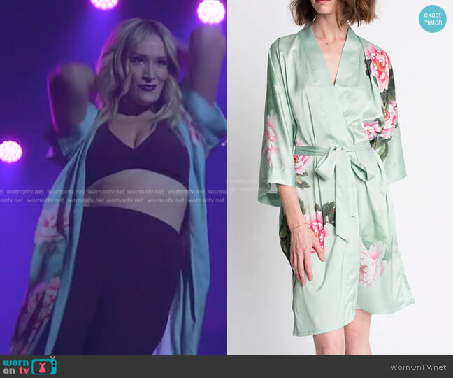 Kim + Ono Peony Bird Kimono Robe worn by Davia (Emma Hunton) on Good Trouble