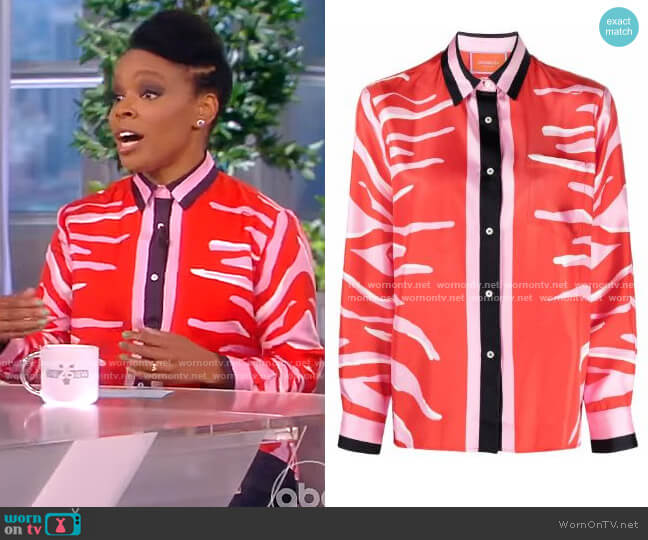 LA Double J Boy Placee-print silk shirt