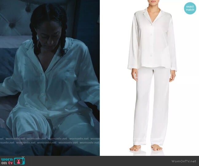 La Perla Silk Long-Sleeve Pajama Set worn by Rainbow Johnson (Tracee Ellis Ross) on Black-ish