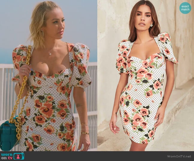 Lavish Alice Puff Sleeve Mini Dress worn by Mary Fitzgerald on Selling Sunset