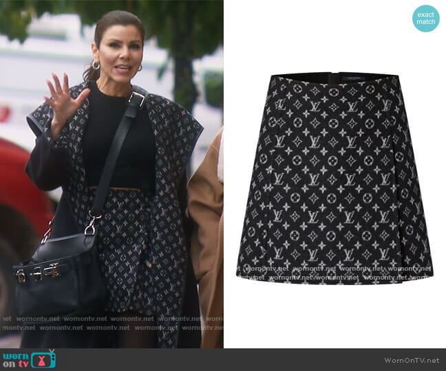 Louis Vuitton Martingdale Mini Skirt worn by Heather Dubrow on The Real Housewives of Orange County