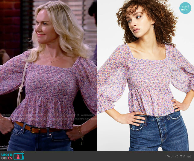 Lucy Paris Smocked Top worn by Nicole (Laura Bell Bundy) on Call Me Kat