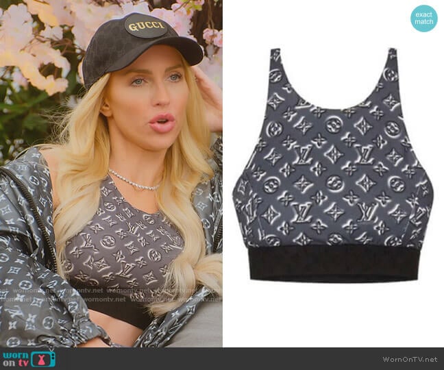Louis Vuitton Monogram Sports Bra worn by Christine Quinn on Selling Sunset