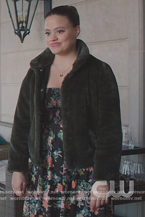 Maggie’s black floral smocked dress on Charmed