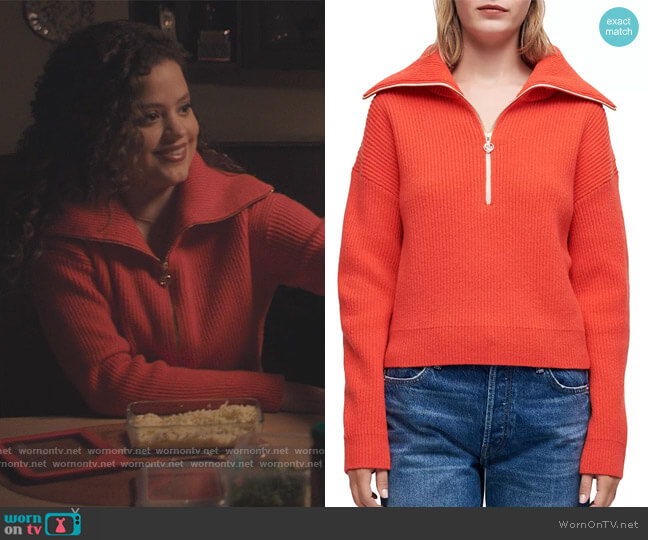 Maje Matelot Ribbed Wool Sweater worn by Maggie Vera (Sarah Jeffery) on Charmed