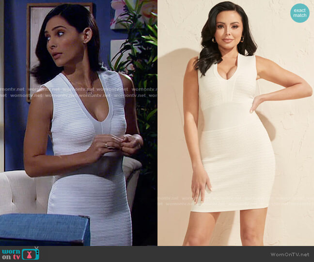 Marciano Claire Bandage Dress worn by Gabi Hernandez (Camila Banus) on Days of our Lives