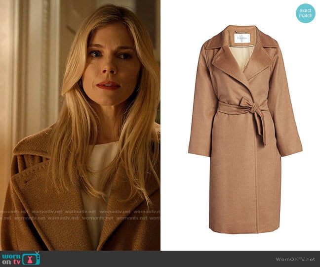 Max Mara Manuela Coat worn by Sophie Whitehouse (Sienna Miller) on Anatomy of a Scandal