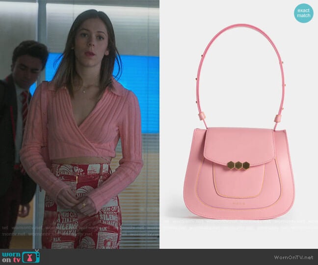 Mietis Jill Candy Pink Bag worn by Cayetana Grajera Pando (Georgina Amoros) on Elite