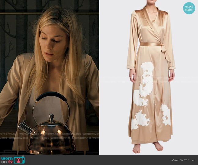 Myla London Primrose Hill Long Silk Robe worn by Sophie Whitehouse (Sienna Miller) on Anatomy of a Scandal