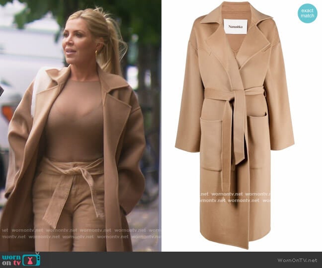 Nanushka Belted Trench Coat worn by Dr. Jen Armstrong on The Real Housewives of Orange County
