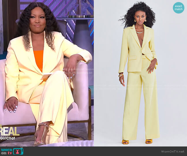New York & Company Chell Crepe Blazer -Gabrielle Union Collection worn by Garcelle Beauvais on The Real