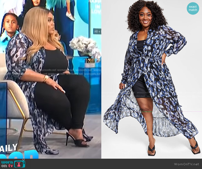 Nina Parker Trendy Plus Size Shirt Dress worn by Nina Parker on E! News
