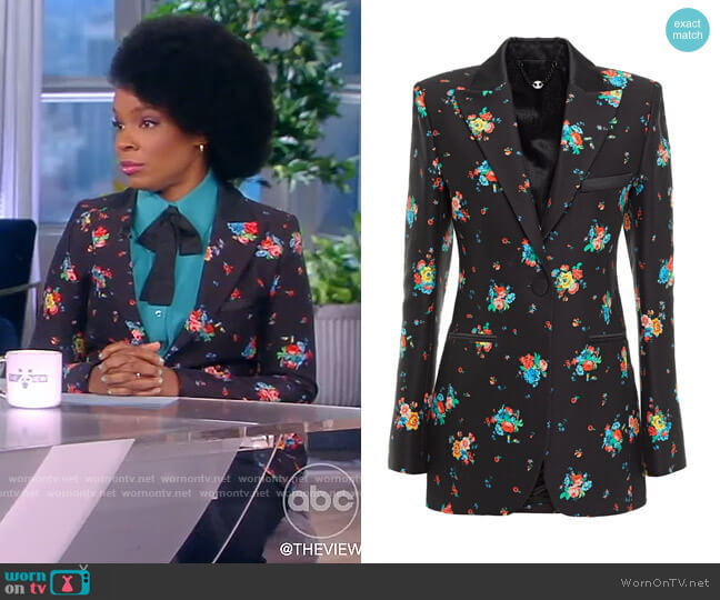 Paco Rabanne Floral-print cotton-blend blazer