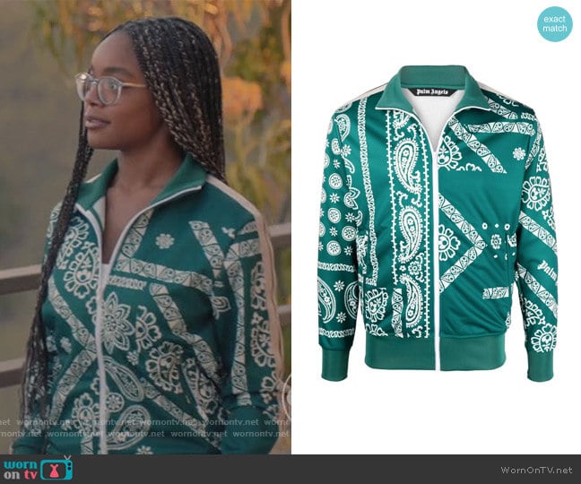 Palm Angels Bandana-print track jacket worn by Diane Johnson (Marsai Martin) on Black-ish