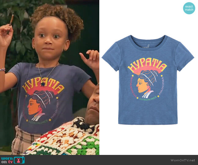 Peek Hypatia Of Wisdom Tee worn by Alice Baxter (Mykal-Michelle Harris) on Ravens Home
