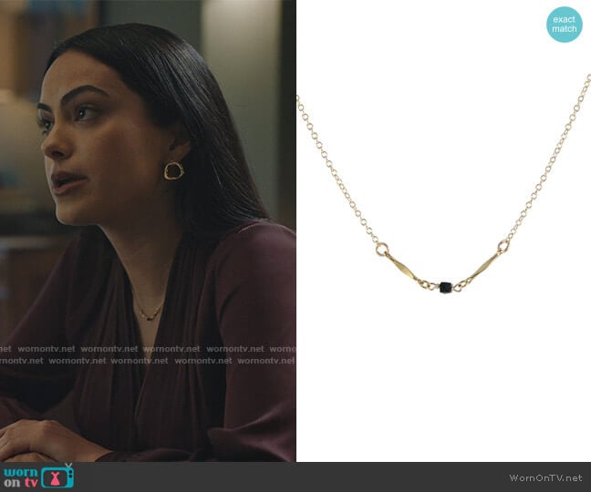 Peggy Li Single Stone Necklace worn by Veronica Lodge (Camila Mendes) on Riverdale