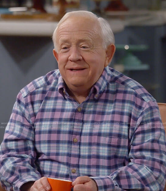 Phil’s pink and blue plaid shirt on Call Me Kat