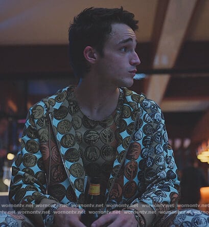 Phillipe’s coin print hoodie and pants on Elite
