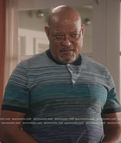 Pop’s space dye polo on Black-ish