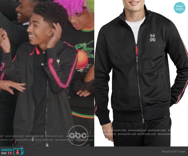 Psycho Bunny Crosby Regular Fit Track Jacket worn by Jack Johnson (Miles Brown) on Black-ish