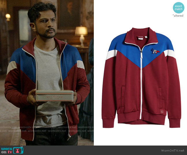 Puma x Maison Kitsune Colorblock Track Jacket worn by Jay (Utkarsh Ambudkar) on Ghosts