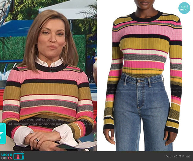 Rachel Roy Kennedy Sweater worn by Kit Hoover on Access Hollywood