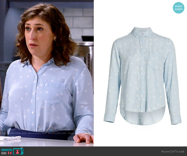 Rails Ingrid Shirt in Light Vintage Stars worn by Kat Silver (Mayim Bialik) on Call Me Kat