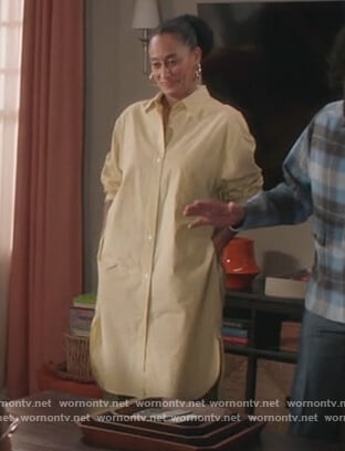 Rainbow’s yellow shirtdress on Black-ish