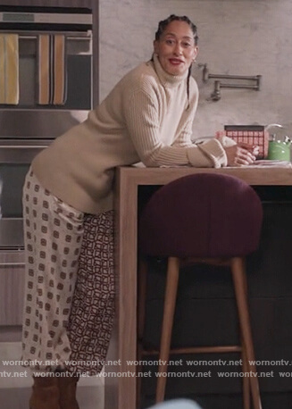Rainbow’s mixed print pants on Black-ish