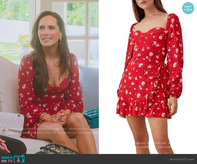 Reformation Cammi Long Sleeve Minidress worn by Davina Potratz on Selling Sunset