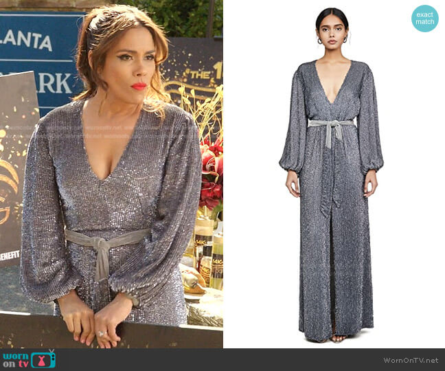 Retrofete Margarita Dress worn by Cristal Jennings (Daniella Alonso) on Dynasty