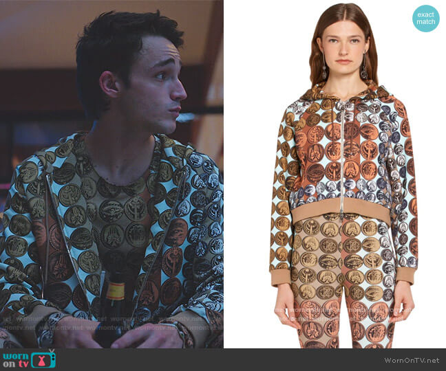 Roberto Cavalli Stripes and Coins long sleeve top
