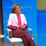 Robin’s pink dip-dye blazer and pants on Good Morning America