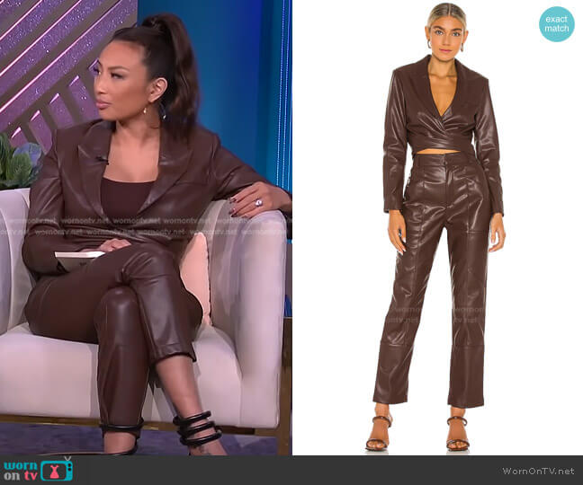 Ronny Kobo Katie Pants worn by Jeannie Mai on The Real