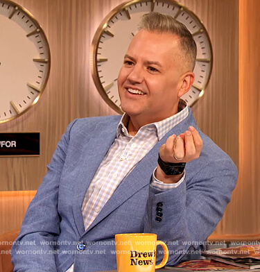 Ross’s blue blazer on The Drew Barrymore Show