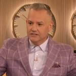 Ross’s purple check blazer on The Drew Barrymore Show