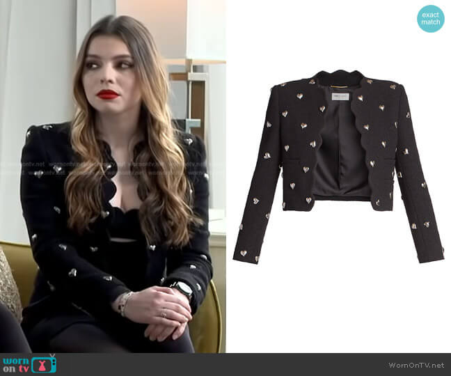 Saint Laurent Heart Scalloped Jacket