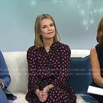 Savannah’s black heart print blouse and skirt on Today