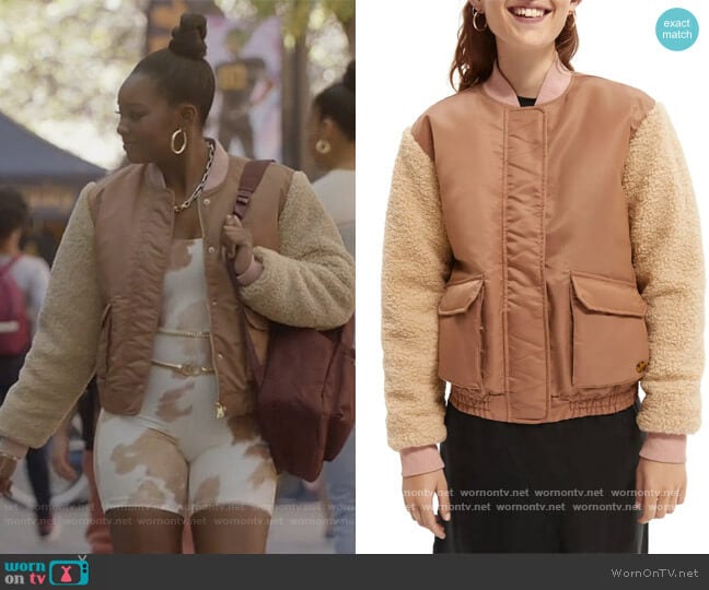 Scotch and Soda Teddy Sleeve Bomber Jacket