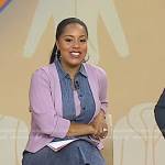 Sheinelle’s blue sleeveless jumpsuit on Today
